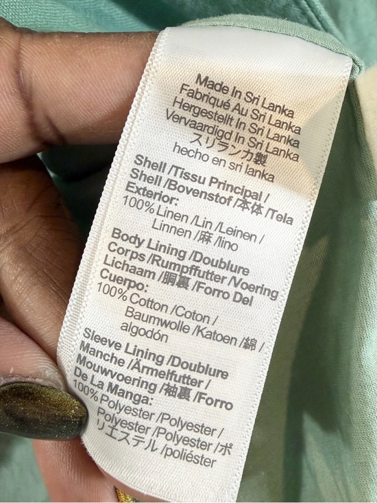 Madewell Larsen Blazer Green Linen XXS (2XS) One Button Jacket Preppy Academia - Picture 8 of 13